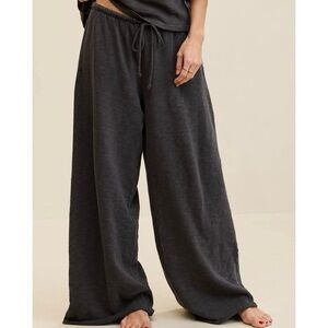 NWT Aerie It’s Casual Knit Slub Trouser Black Large